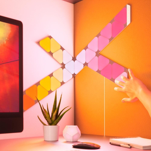 Imagen 3 de 5 de Pack De Expansión Mini Triangular 10 Paneles Nanoleaf