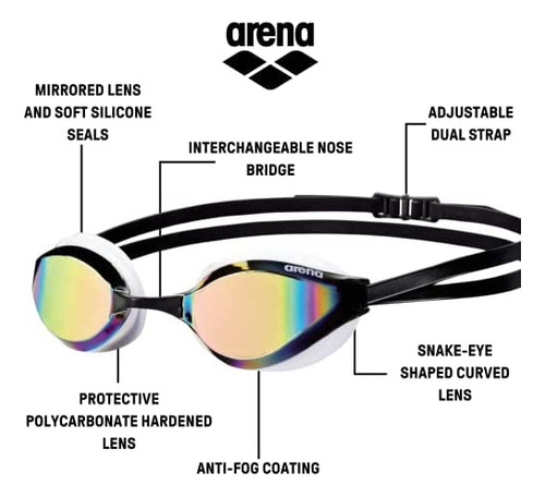 Gafas De Natación Unisex Arena Blanco2
