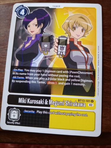 Miki Kurosaki & Me-versus Royal Knights-carta Digimon Bandai
