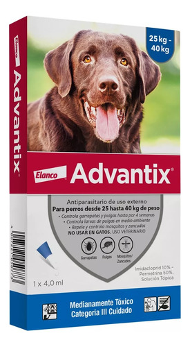 Advantix Pipeta Para Perros De 25 A 40  Kg  