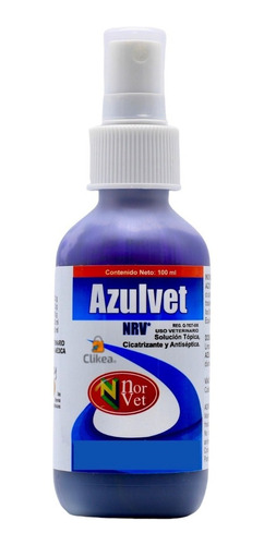 Azulvet Nrv Azul Cicatrizante En Spray Norvet Perros 100 Ml