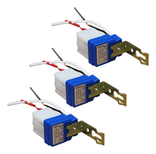 Pack 3 Fotoceldas Sensores Encendido Luminarias 220vac 6a 