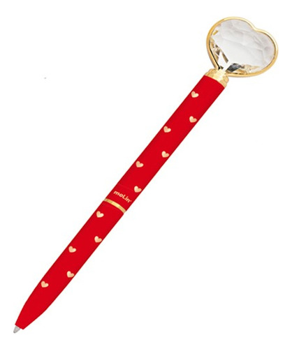 Caneta Molin 1.0 Love Coração Diamante Red