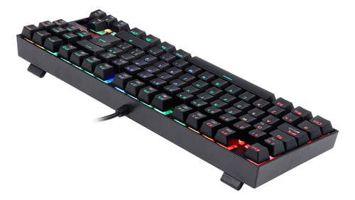 Imagen 2 de 2 de Teclado gamer Redragon Kumara K552 QWERTY Outemu Blue español latinoamérica color negro con luz RGB