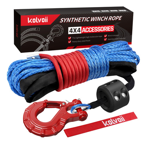 Kolvoii Kit De Cuerda De Cabrestante Sintetica, Cable De Cab