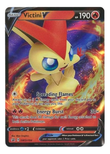 Victini V Swsh104 Promo Ultra Raro Pokemon Tcg