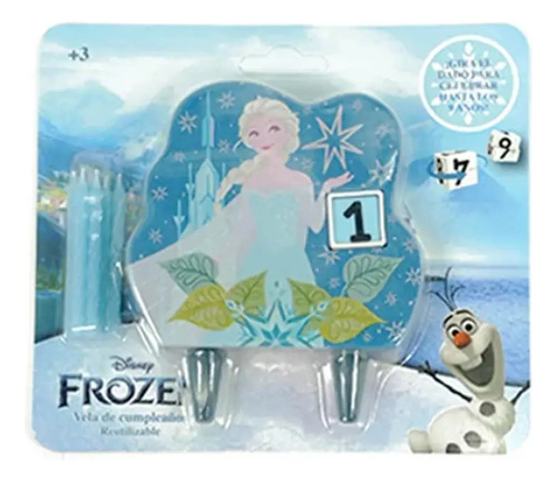 Vela Frozen Reutilizable Para Cumpleaños