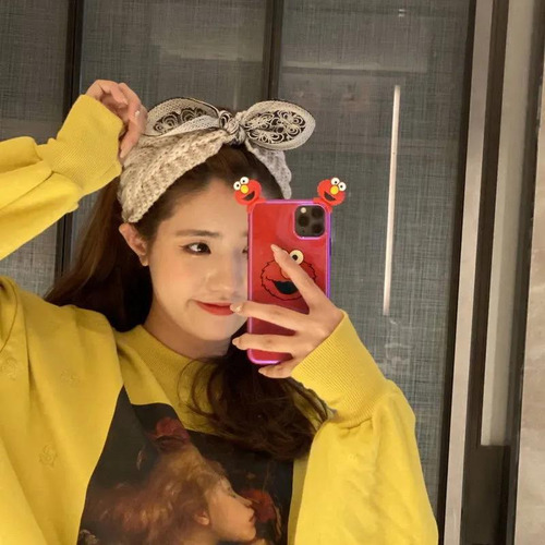 Diadema Con Lazo Lana Tejida Coreano Sombreros Moda