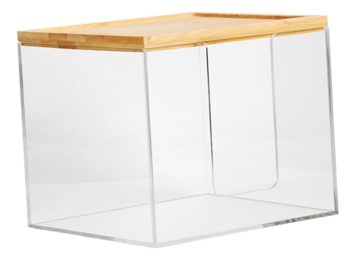 Caja De Pañuelos Soporte De Papel Higiénico Tapa De Bambú