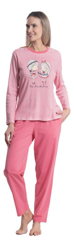Pijama Mujer Monamour 551 Algodón Top Listado Y Local Print