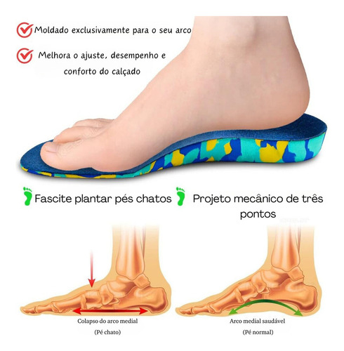 Plantilla infantil, soporte ideal para un desarrollo saludable, color azul, plantilla talla 23-26