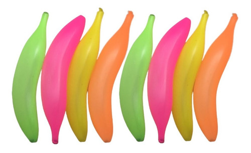 Maracas Fluo Fluo Banana Carnaval Carioca Plastico X10 U