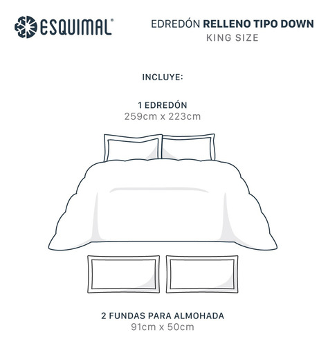 Edredón Capitonado De Lujo King Size + Fundas Esquimal Color Oxford-cafe Diseño de la tela Trenzado