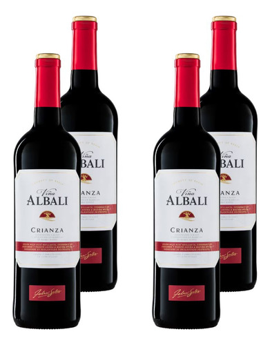 Kit 4 Vinhos Viña Albali Crianza Tinto Espanha 750ml