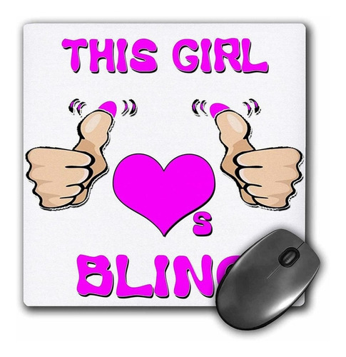 3drose Llc 8 x 8 x 0.25 inches Mouse Pad This Girl Loves 