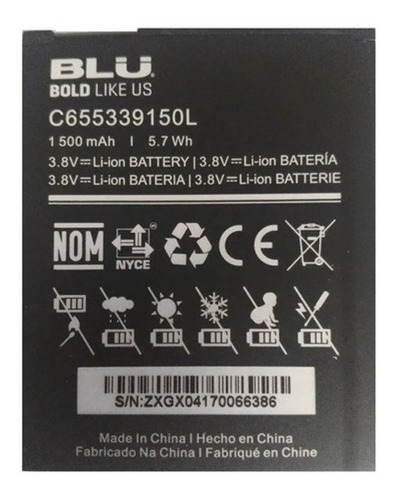 Batería Blu Vivo 5 Mini C655339150l 1500mah Tienda