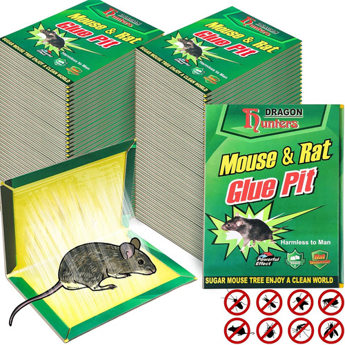 Trampa Pegajosa Adhesiva Atrapa Captura Ratas Ratones 6pz
