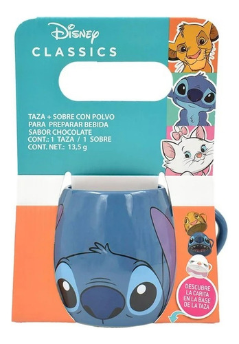 Taza Cerámica Galería Dc Disney Stitch Con Cocoa 550ml Color Azul