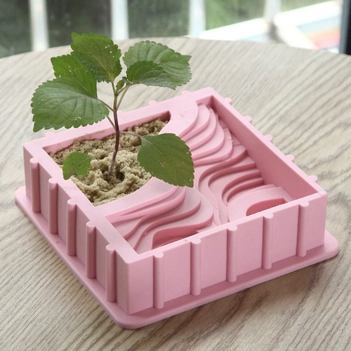 Molde Silicon Para Maceta Diseño Jardín