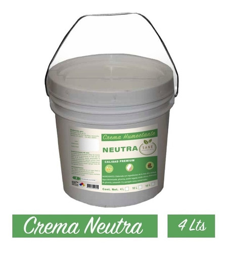  Crema Neutra Base  4 Lts  Calidad Premium Tipo de envase Cubeta