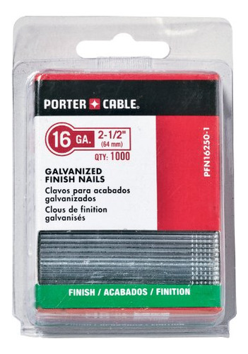 Clavos Porter-cable Pfn16250-1 De 2-1/2 Pulgadas, Calibre 16