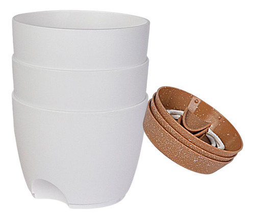 3 Uds Macetas De Riego Automático Contenedor De Macetas