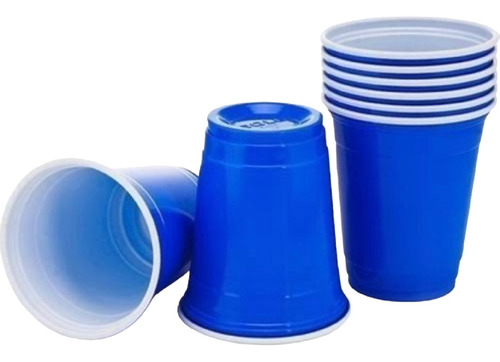 25 Unid. Copo Americano 400ml Beer Pong Azul