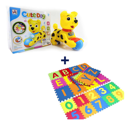 Kit Tapete Atividade Bebê Eva Dog Bolinha Colorida Infantil