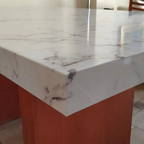Imagen 2 de 3 de Vinilo Mármol Blanco 1.25x0,60 M Protección Uv 100 Micrones