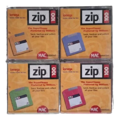 Discos Disketes Iomega Zip 100 Mb Mac Formatted (Usado)