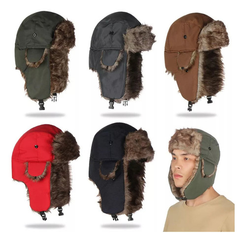 / Sombreros Bomber De Felpa De Invierno Para Mujeres Y