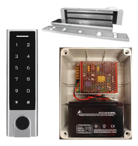 Kit Control Acceso Exterior Con Electromagnetica P/ Interior