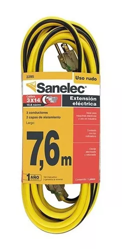 Extensión eléctrica robusta, 98.4 ft, calibre 16, Volteck