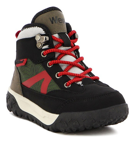 Bota Niño West Explorer - Negro/rojo