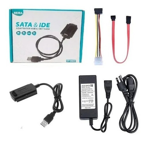 Cable Adaptador Seisa Usb A Ide Y Sata Con Fuentes *itech