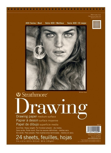 Cuaderno Dibujo Strathmore Drawing Media 28x35.6cm 130g 24h