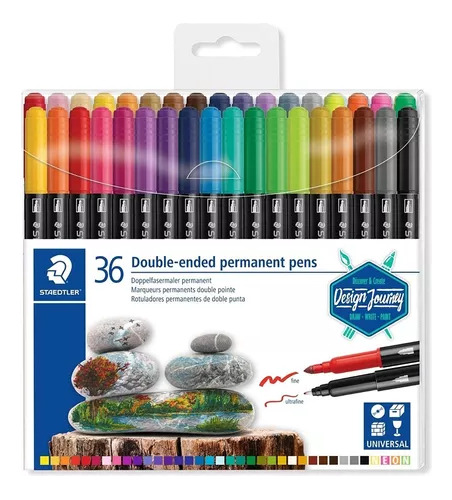 Staedtler Marcadores Doble Punta X 36 Colores Twin Tip Pen