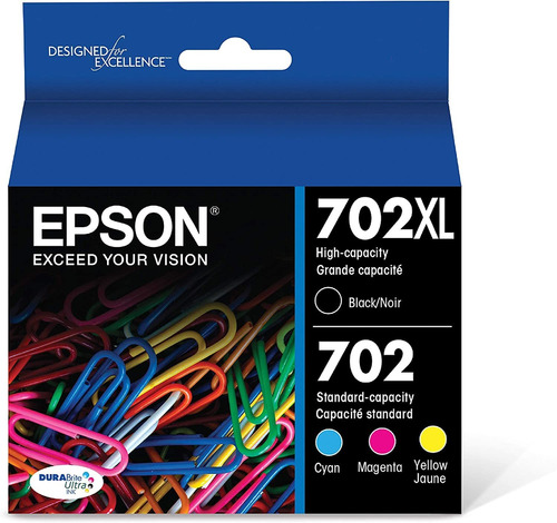 Epson T702 Durabrite Ultra Ink High Capacity Black & Standar