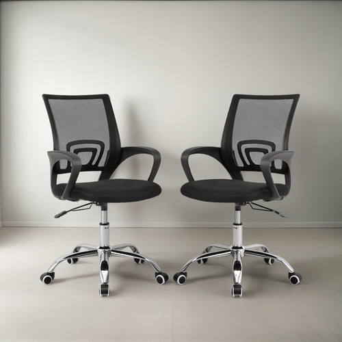 Silla Oficina Mesh Caster Escritorio Negro X2 Garden Life Negro