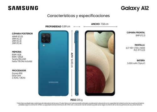 Imagen 2 de 9 de Galaxy A12 128 Gb Samsung