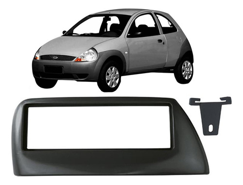 Marco Adaptador Ford Ka Negro Ciego Simple Din Stereo