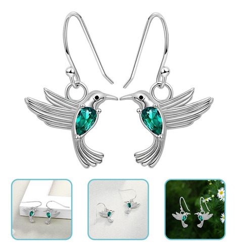 Colibrí Pendientes Regalos Para Mujeres Plata 925 Joya