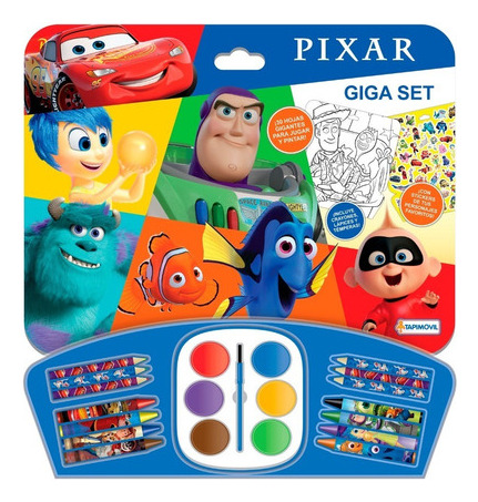 Pixar Disney Juego De Arte Y Dibujo Con Stickers Tapimovil 