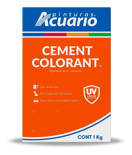 Imagen 1 de 2 de Color Para Cemento Marca Acuario 1kg. - Azul