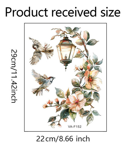 Pegatinas De Pared Con Flores Y Pájaros, Decoración De