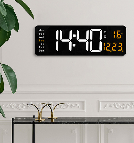 Modern Large Outdoor Led Digital Wall Clock With Big Numbers
