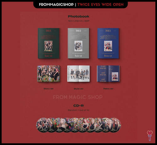 Twice 2nd Full Album - Eyes Wide Open ( Set 3 Ver ) Original