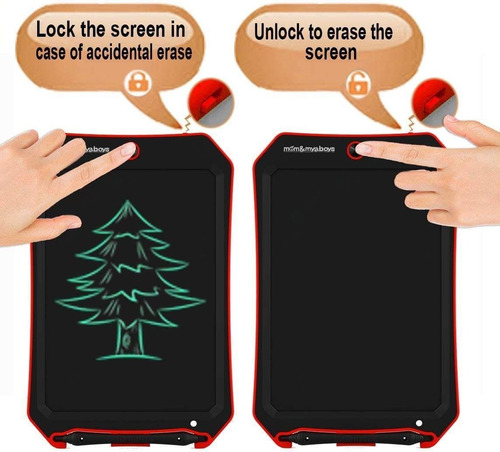Imagen 2 de 6 de Pizarra Magica De Dibujo Para Niños Lcd Spring 10 Rojo/ne