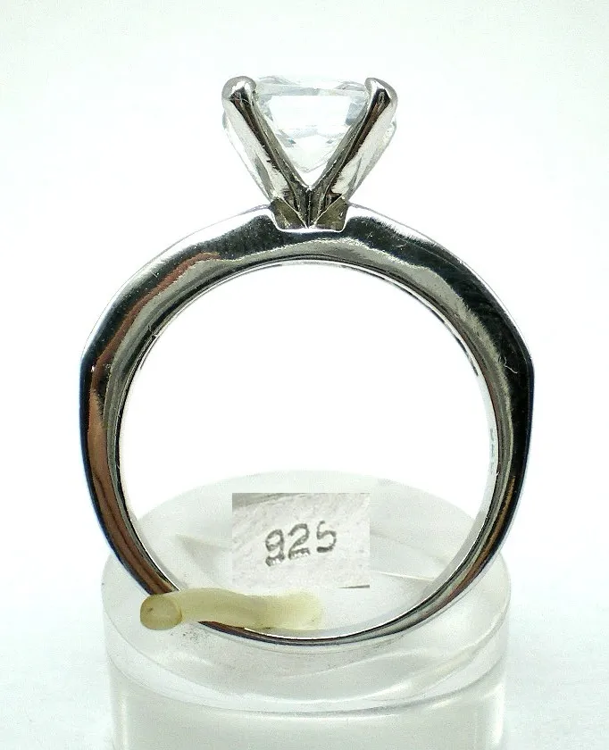 Anillo Solitario De Plata 925 Talla Prince