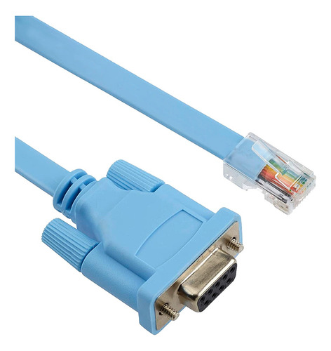 Cable Rj45 A Db9 Hembra Rs232 Consola Utp Macho Plano 1.8mts